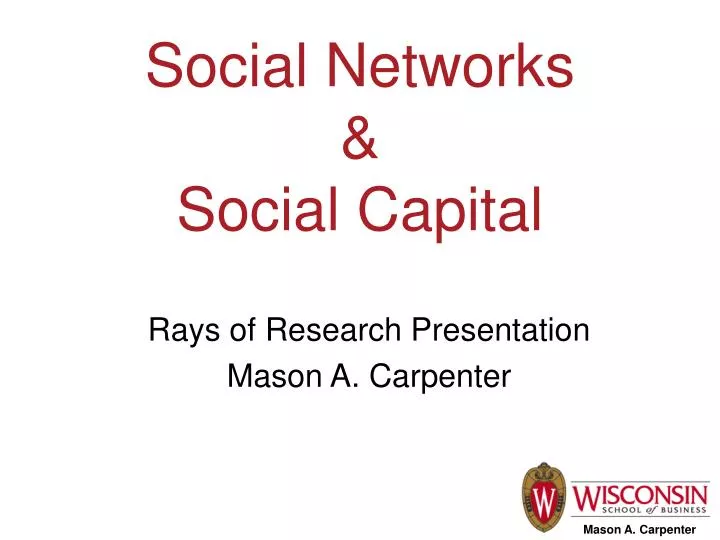 social networks social capital