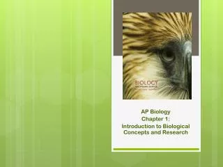 AP Biology Chapter 1: Introduction to Biological Concepts and Research