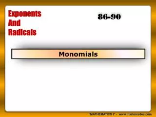 Exponents And Radicals