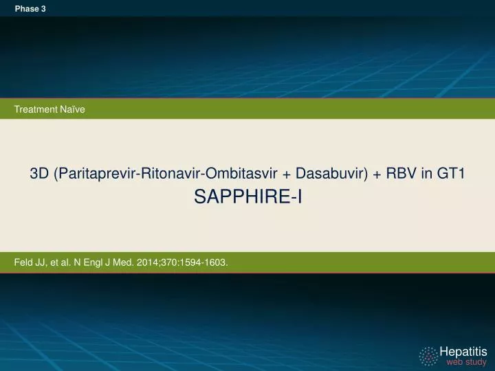 3d paritaprevir ritonavir ombitasvir dasabuvir rbv in gt1 sapphire i