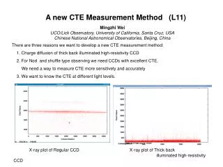 There are three reasons we want to develop a new CTE measurement method: