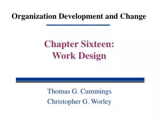 Organization Development and Change