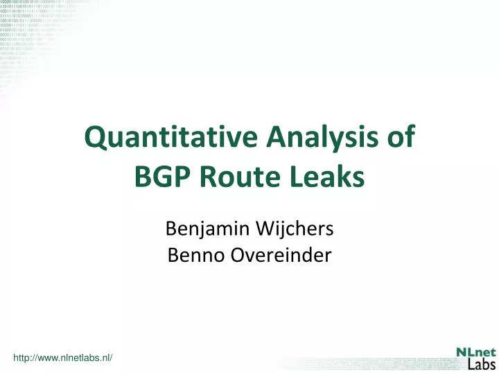 quantitative analysis of bgp route leaks