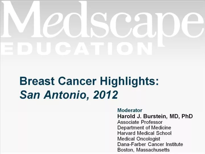 breast cancer highlights san antonio 2012