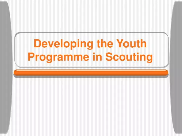 developing the youth programme in scouting