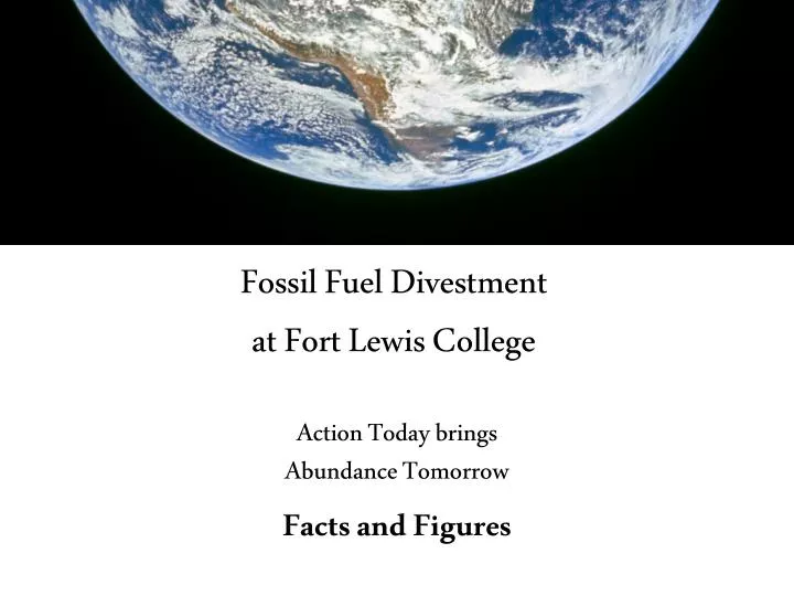 fossil fuel divestment at fort lewis college