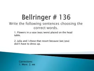 Bellringer # 136
