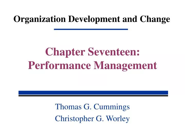 organization development and change