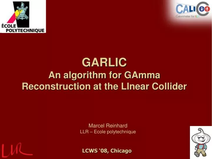 garlic an algorithm for gamma reconstruction at the linear collider
