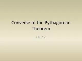 converse to the pythagorean theorem