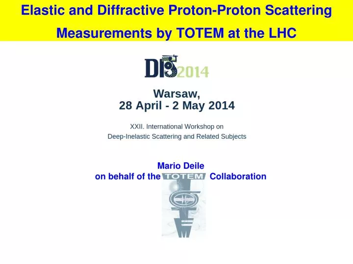 elastic and diffractive proton proton scattering measurements by totem at the lhc