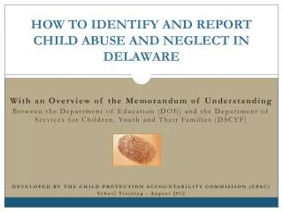 How to Identify and Report Child Abuse and Neglect in Delaware