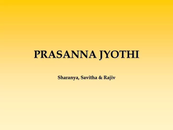 prasanna jyothi