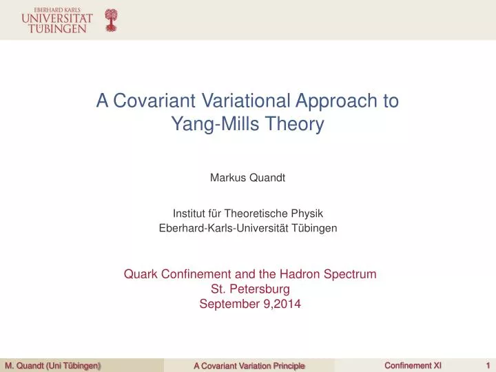 a covariant variational approach to yang mills theory