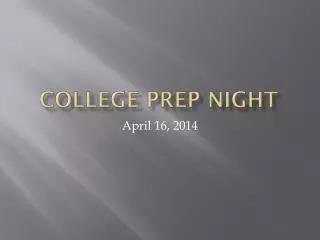 College Prep Night