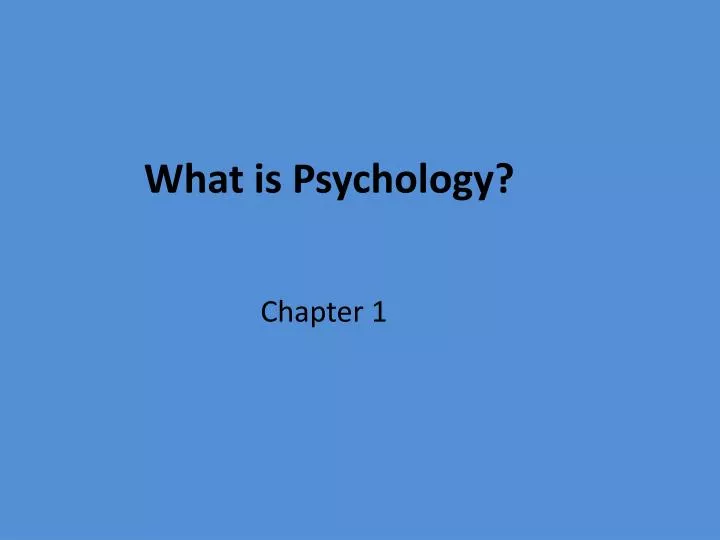 what is psychology