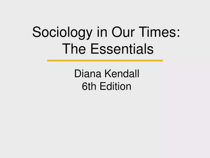 sociology in our times the essentials