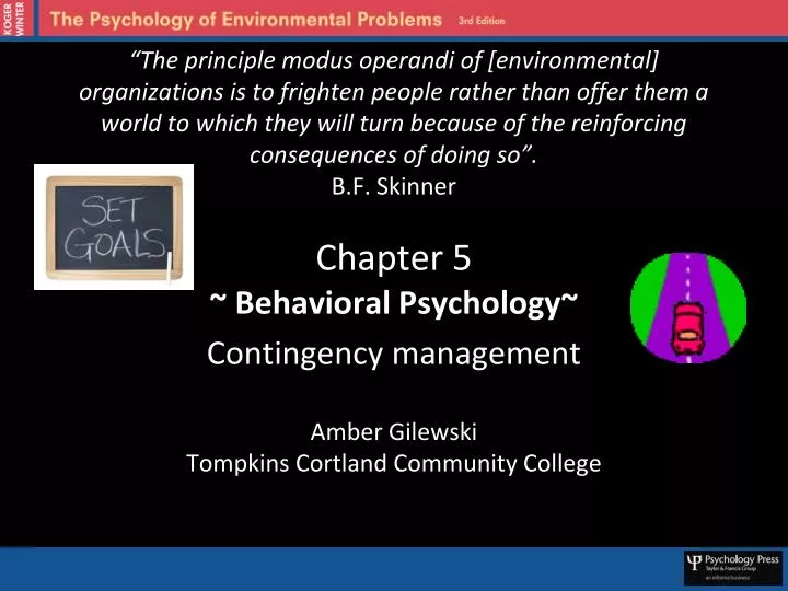 behavioral psychology contingency management amber gilewski tompkins cortland community college