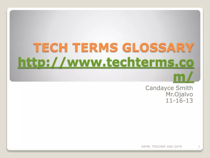 tech terms glossary http www techterms com