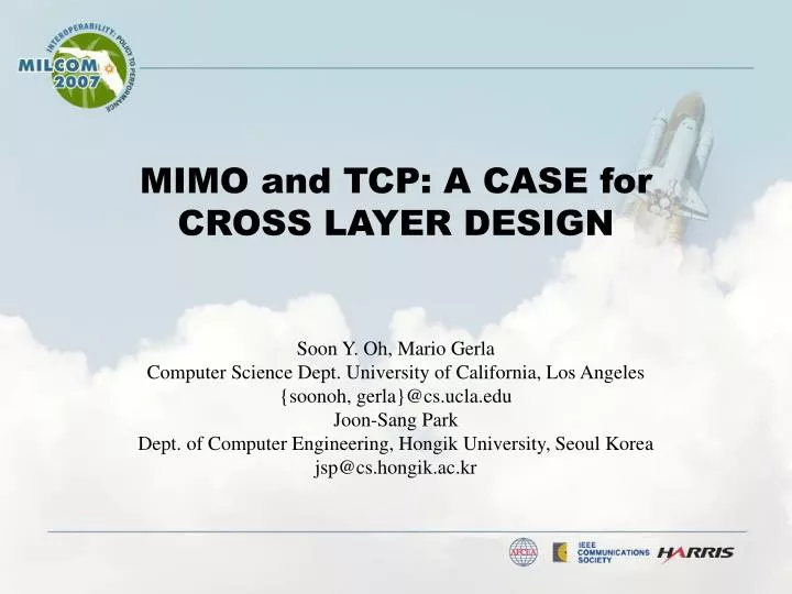 mimo and tcp a case for cross layer design