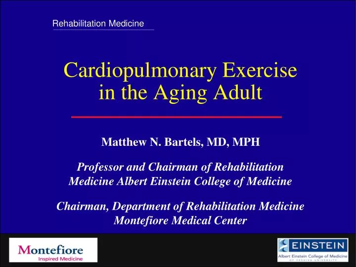 cardiopulmonary exercise in the aging adult