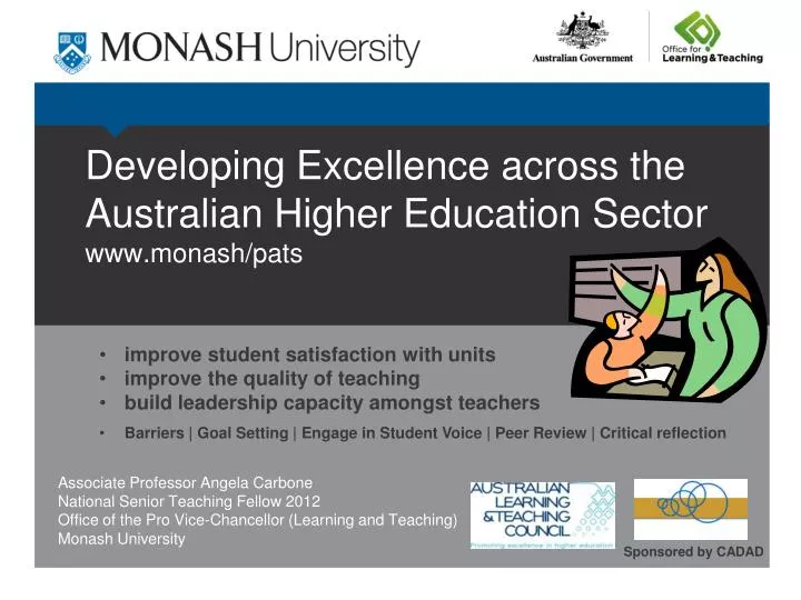 developing excellence across the australian higher education sector www monash pats