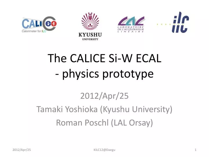 the calice si w ecal physics prototype