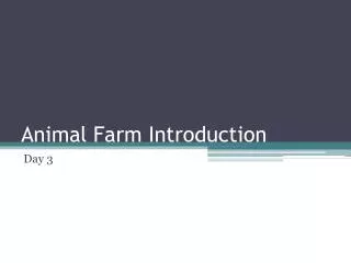 Animal Farm Introduction