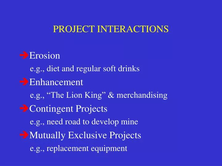 project interactions