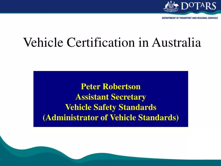 vehicle certification in australia