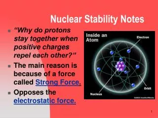 Nuclear Stability Notes