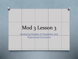 Mod 3 Lesson 3