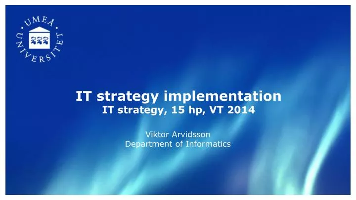 it strategy implementation it strategy 15 hp vt 2014
