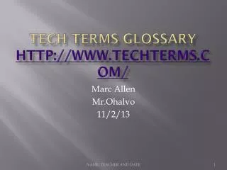 TECH TERMS GLOSSARY techterms/