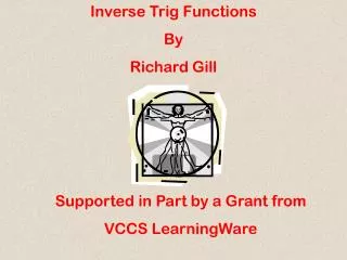 Inverse Trig Functions By Richard Gill