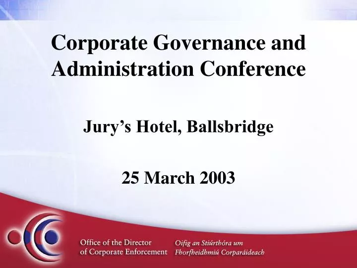corporate governance and administration conference