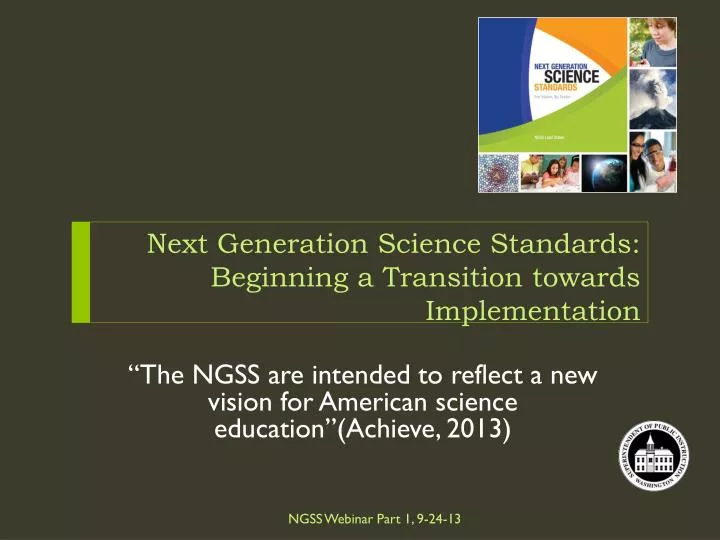 next generation science standards beginning a transition towards implementation