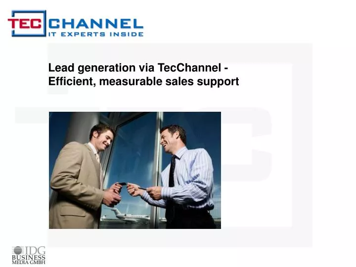 lead generation via tecchannel efficient measurable sales support