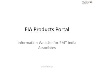 EIA Products Portal