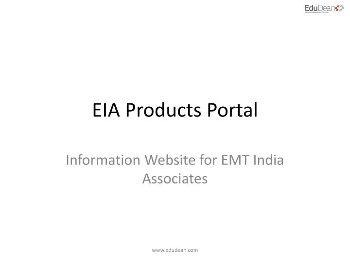 eia products portal