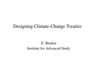 Designing Climate-Change Treaties