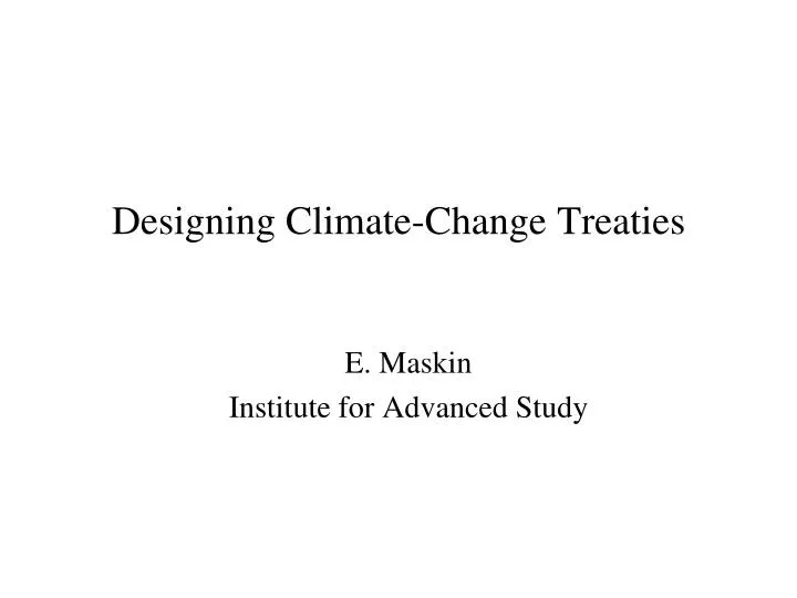 designing climate change treaties