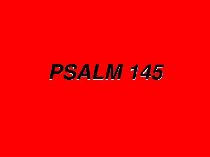 psalm 145