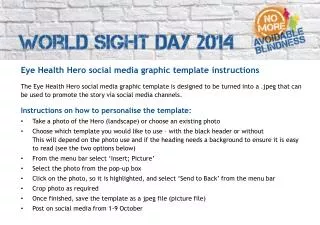 Eye Health Hero social media graphic template instructions