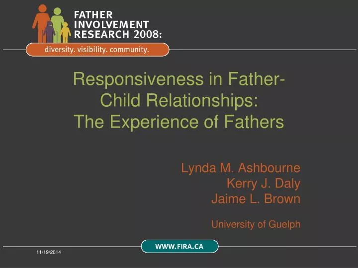 responsiveness in father child relationships the experience of fathers