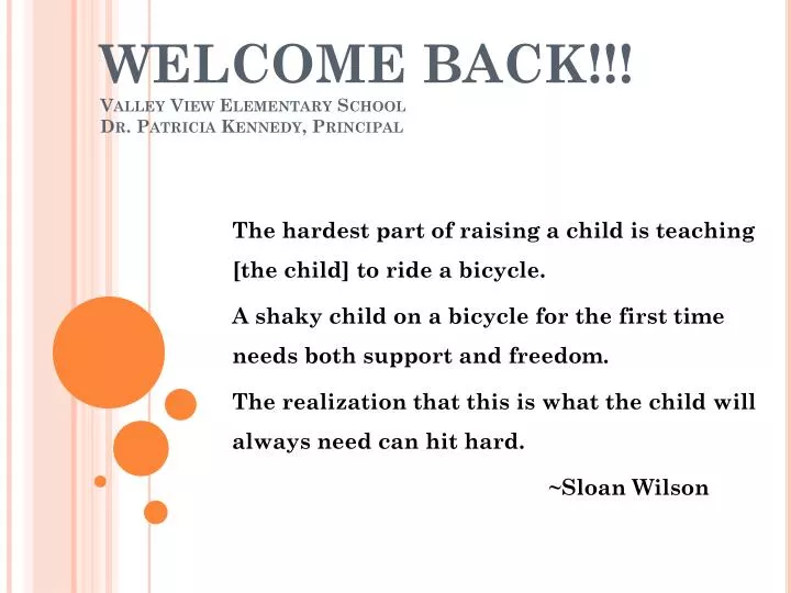 welcome back valley view elementary school dr patricia kennedy principal