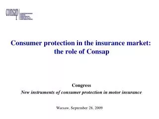 Consumer protection in the insurance market: the role of Consap