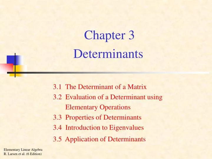 chapter 3 determinants