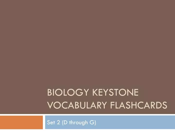 biology keystone vocabulary flashcards