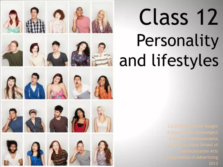 class 12 personality and lifestyles
